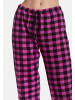 Pussy Deluxe Schlafhose Pink Checkered in schwarz/lightpink