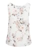 Cloud5ive Cloud5ive Damen Cloud5ive Damen Chiffon Top mit Blumen Print 2-lagig innen Viskosefutter in white