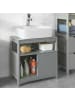 SoBuy Waschbeckenunterschrank in Grau - (B)60 x (H)61 x (T)30cm