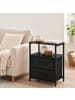 relaxdays 2 x Nachttisch in Schwarz - (B)38 x (H)61 x (T)28 cm