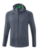 erima Liga Star Trainingsjacke mit Kapuze in slate grey/schwarz