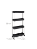 relaxdays Nischenwagen in Schwarz - (B)41,5 x (H)88 x (T)14,5 cm