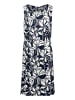 Betty Barclay Sommerkleid mit Rundhalsausschnitt in Dunkelblau/Weiß