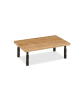 relaxdays Monitorständer in Natur/ Schwarz - (B)42 x (H)16 x (T)26,5 cm