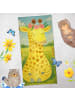 Mr. & Mrs. Panda Saunatuch Giraffe Blumenkranz Design ohne Spruch in Sandig