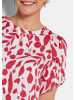 GOLDNER Blusenshirt Viskosebluse mit Tulpenärmeln in rot / weiß / gemustert