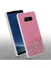 cadorabo Hülle für Samsung Galaxy S8 PLUS Glitter in Rosa mit Glitter