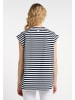 DreiMaster Damen T-Shirt in Marine Weiss