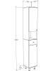 VCM  Badmöbel Badschrank Schublade Nilosi in Honig-Eiche / Weiß