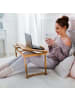 tectake Laptoptisch Helene 55 x 35 x 26 cm, braun