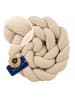 nordic coast company  Bettschlange geflochten weicher Waffelstoff Baumwolle Beige