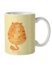 Mr. & Mrs. Panda Kaffeetasse Katze Mittelfinger ohne Spruch in Gelb Pastell