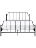 Beliani Doppelbett MAURESSAC in Schwarz - (W) 145 x (H) 94 x (L) 206 cm