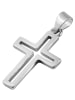 Adeliás Unisex Anhänger – Kreuz Kreuzanhänger aus 925 Silber in silber