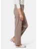 GOLDNER Kurzgröße:  Hose mit Gürtelschlaufen, pflegeleicht in taupe