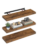 VASAGLE 3er-Set: Wandregal in vintage - (B)80 x (H)3.8 x (T)20 cm