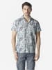 KOROSHI Herren kurzarmhemd allover in blau