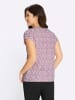 Sieh an! Kurzarmshirt in mauve-ecru-bedruckt