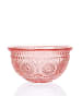 MARELIDA Glasschale Vintage Boho Schüssel mit Blumenmuster 210ml in rosa