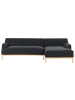 Beliani Ecksofa SOSJO in Schwarz/Braun - (W) 251 x (H) 74 x (L) 132 cm