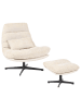 Beliani 3-tlg Sessel TOVIK in Beige/Schwarz