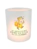 Mr. & Mrs. Panda Teelichthalter Fuchs Kommunion  mit Spruch in Transparent