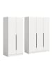 ebuy24 Kleiderschrank Kopenhagen Weiß 200 x 52 cm