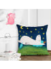 Mr. & Mrs. Panda Kopfkissen Einhorn Sternenhimmel Design ohne Sp... in Weiß