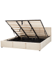 Beliani Bettgestell BOUSSE in Beige - (W) 190 x (H) 80 x (L) 220 cm