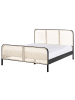 Beliani 2-tlg Doppelbett GONFARON in Schwarz/Braun