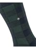 Burlington Buffalo Check Socke in Marine