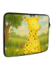 Mr. & Mrs. Panda Laptop Tasche Giraffe Zufrieden Design ohne Spruch in Weiß