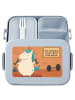 Mr. & Mrs. Panda Snack Box Einhorn Fitness Design mit Spruch in Blau Pastell