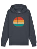 wat? Apparel Sweatshirt Retro Sunset Ocean in India Ink Grey