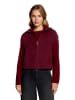 BETTY & CO Strickweste mit Reißverschluss in Fall Burgundy