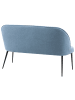 Beliani 2-Sitzer Sofa OSBY in Blau/Schwarz - (W) 130 x (H) 85 x (L) 49 cm