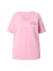 Ulla Popken Pyjama-Shirt in altrosa