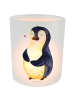 Mr. & Mrs. Panda Windlicht Glas Pinguin Diät ohne Spruch in Transparent