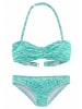 Venice Beach Bandeau-Bikini in mint-weiß