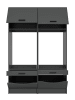 ebuy24 Waschmaschinenschrank Free (2-teilig) Anthrazit 133 x 68 cm