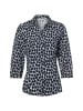 More & More Bluse in marine weiß