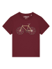 wat? Apparel T-Shirt Yellow Bike in Weinrot