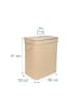 relaxdays Wäschekorb in Natur - (B)49 x (H)61 x (T)33 cm