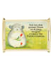 Mr. & Mrs. Panda Holz Servierbrett Chinchilla Blume Design mit S... in Weiß
