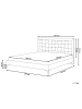 Beliani Doppelbett LIMOUX in Blau - (W) 187 x (H) 96 x (L) 213 cm