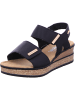 rieker Keilsandalette in schwarz