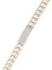 faina Women Link Bracelet With Rhinestones in Rose Gold Silver