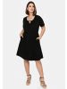 sheego Jerseykleid in schwarz