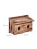 relaxdays Nistkasten in Natur - (B)35 x (H)22 x (T)18 cm