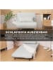 HOMCOM Einzelschlafsofa-94B x 78T x 80H cm-Cremeweiß